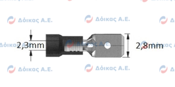 ΑΚΡΟΔΕΚΤΗΣ ΜΟΝΩΜΕΝΟΣ 2,3x2,8mm ΑΡΣΕΝΙΚΟΣ ΜΠΛΕ 100ΤΜΧ