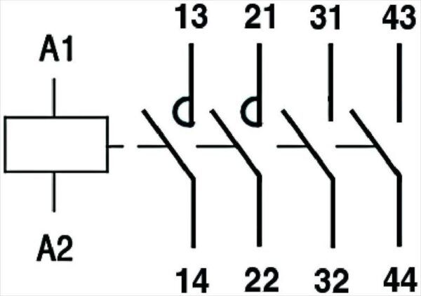 AUXILIARY RELAY AEG SH04.22