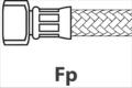 TUBO FLEX ψ 3/8" Fp x Fp L.200 cm