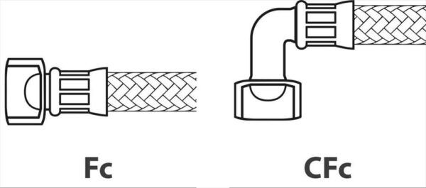 ΣΩΛΗΝΑΣ ΠΑΡΟΧΗΣ FLEX 3/8'' Fc x Cfc 1000mm