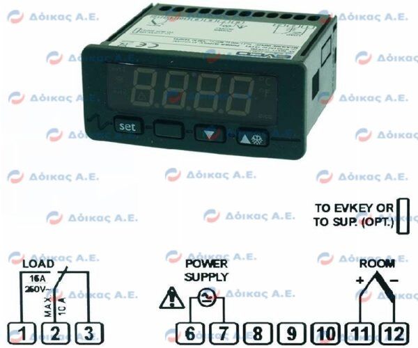 ΘΕΡΜΟΣΤΑΤΗΣ  EVK411 TCJ  0+600°C 12V