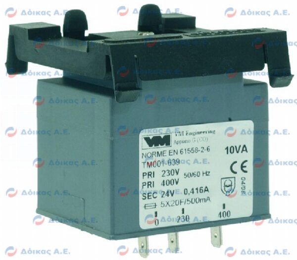 TRANSFORMER 10VA 0-230-400V/0-24V